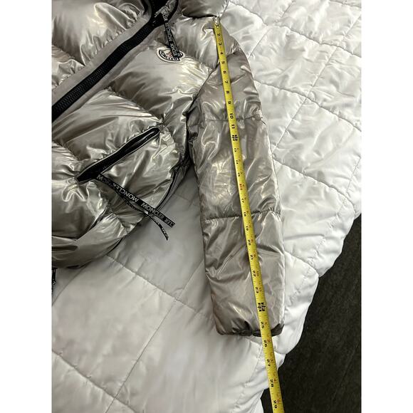 Moncler Silver Puffer Jacket - Picture 6 of 14
